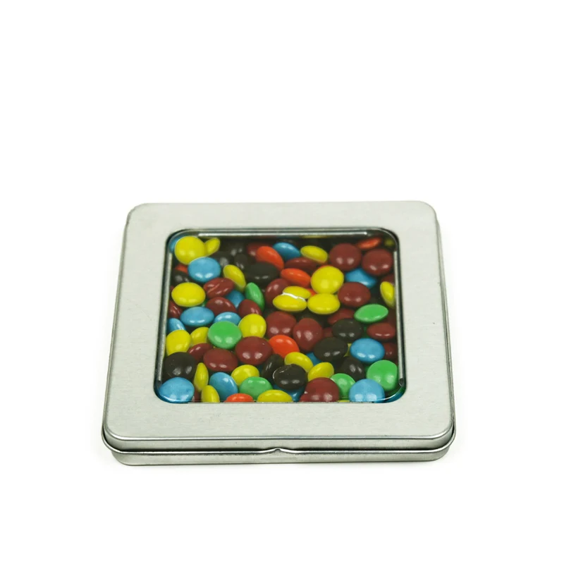 Bulk Small Tins Custom Embossed Rectangular Candy Tin With Hinged Lid
