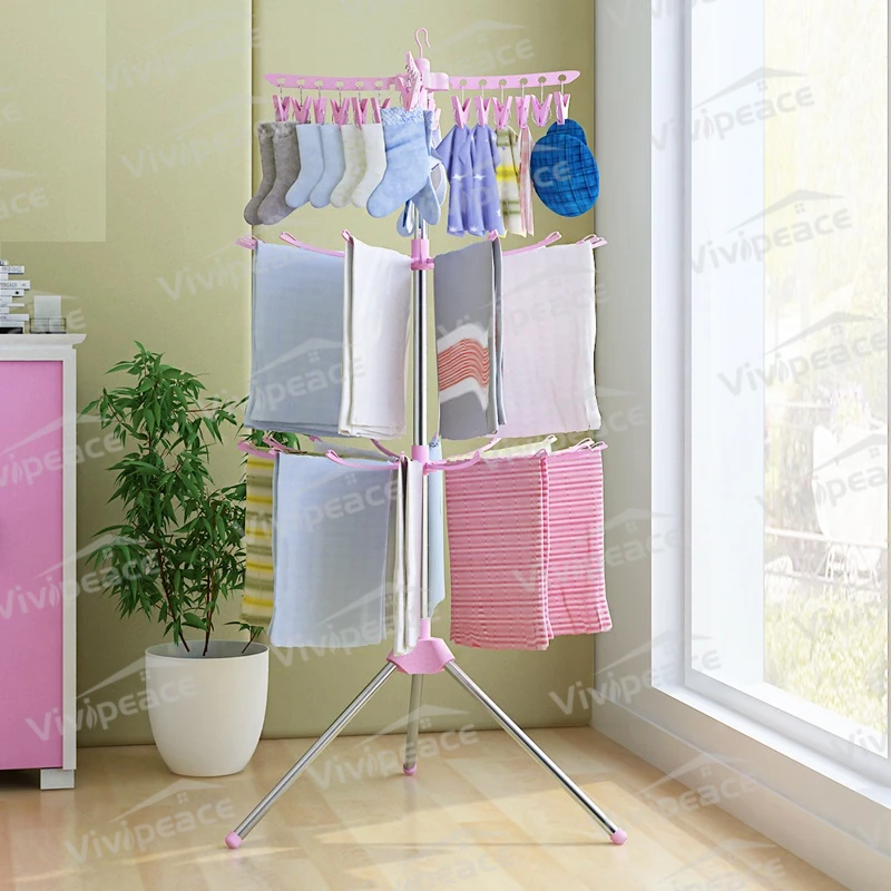 3 Tier Umbrella Clothes Drying Rack Clothes Garment Rack Adjustable
