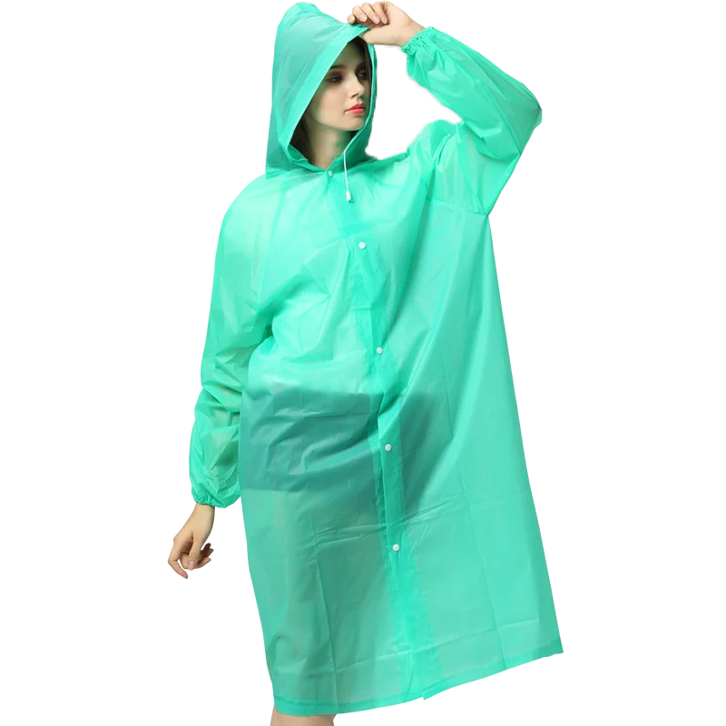 Custom Logo Women Printing Outdoor Peva Raincoat Rain Poncho - Buy ...