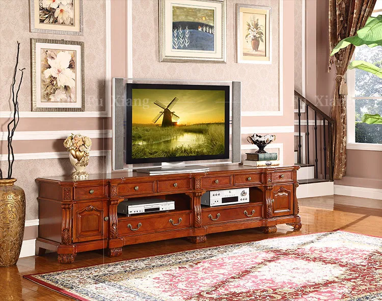 American Antique Style Solid Wood Tv With Drawers T231 Buy