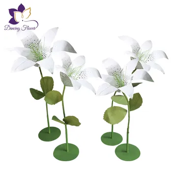 Besar Buatan Kertas Bunga Putih Lily Untuk Shop Dekorasi Buy
