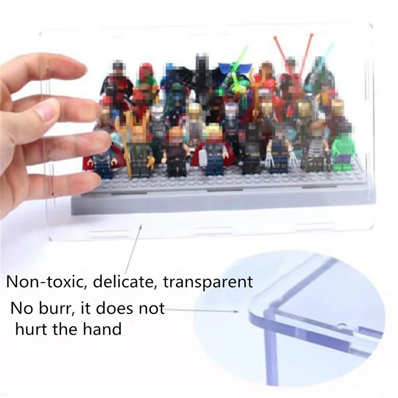 Dustproof Lego Display Case For Blocks Acrylic Plastic Display Assembly