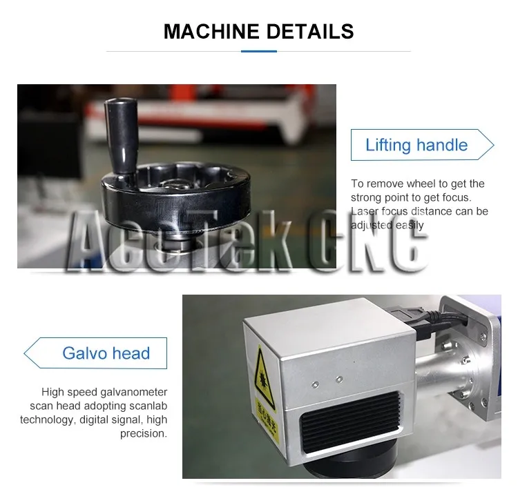 Factory Price 20w 30w Fiber Laser Metal Marking Machine Used For Aluminum Gold Silver Brass ...