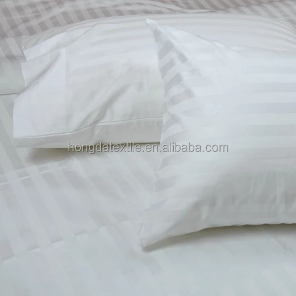 Egyptian 100 Cotton 3cm Sateen Stripe Sheet Sets And Fabric For Hotel