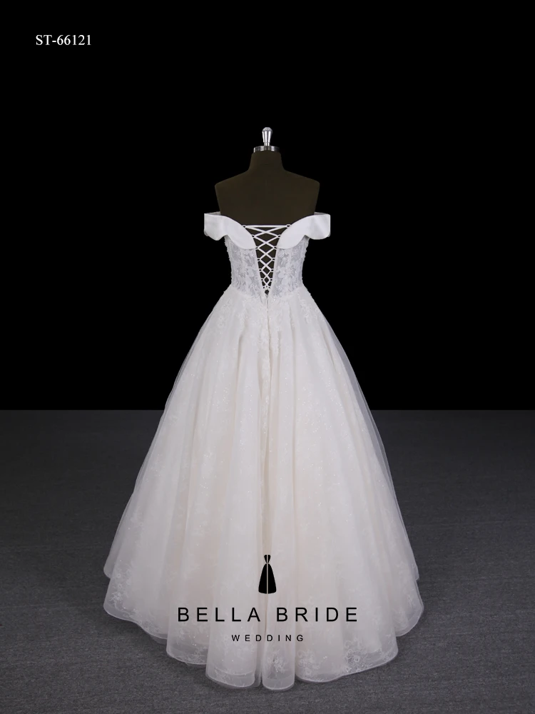 Vintage Corset Wedding Dress 2019 Ivory Lace Country Bridal Luxury