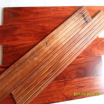 Luxury Glossy Mahogany Wood Color Asian Walnut Solid Wood Flooring