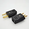 Switzerland hollow power 3 pin flat electrical plug with connector