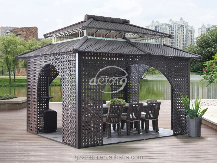 2014 Newest Outdoor Luxury Rattan Gazebo/high Quality Rattan Gazebo