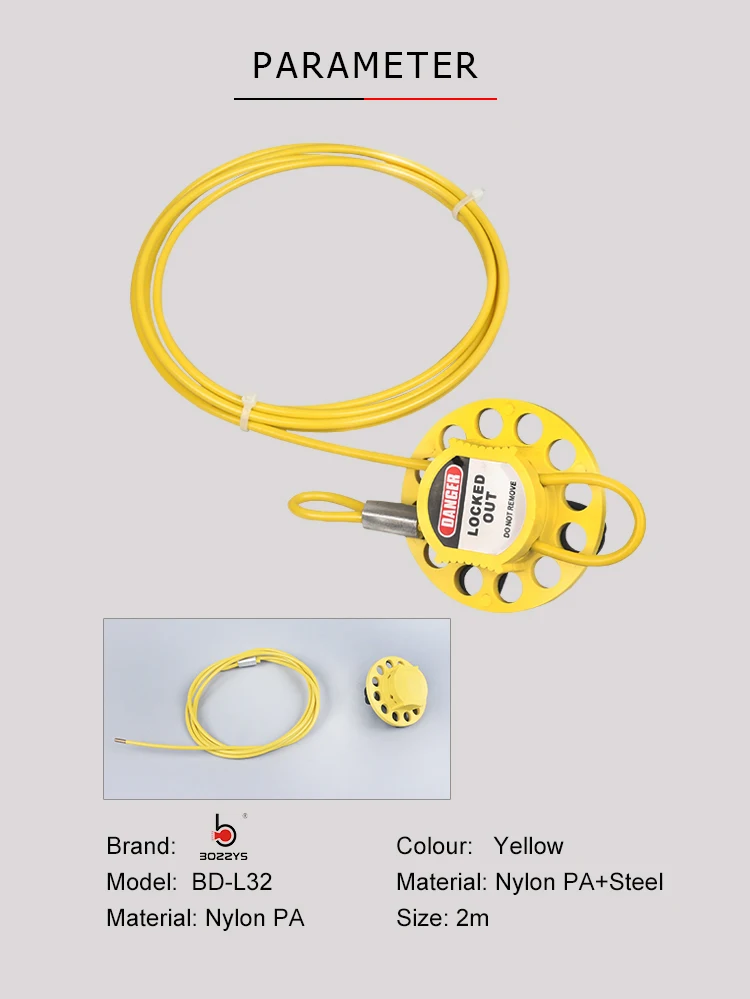 BOSHI Sanding Design Adjustable Stainless Steel Cable Lockout