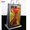BRA01 trade assurance Custom A4 A5 A6 size Restaurant acrylic flip menu holder
