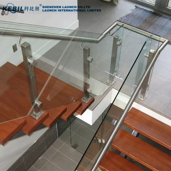 Indoor\/outdoor Stainless Steel Modern Glass Stair Railing Kits - Buy Glass Railing,Glass Stair 