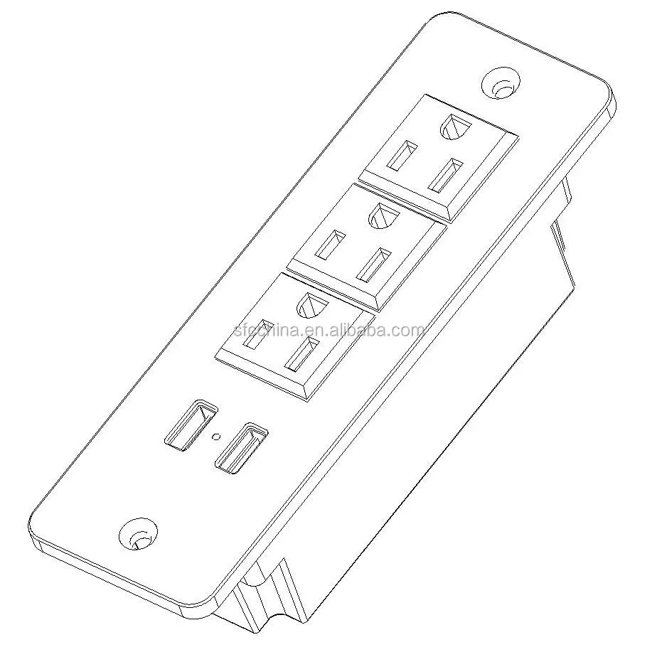 USB Charging 5v 2.4a &1A Desktop Socket / Tabletop Socket /stainless steel of face