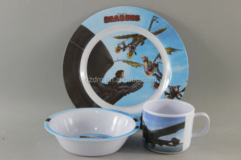 Melamine Baby plate and bowl and cup Dinnerware set
