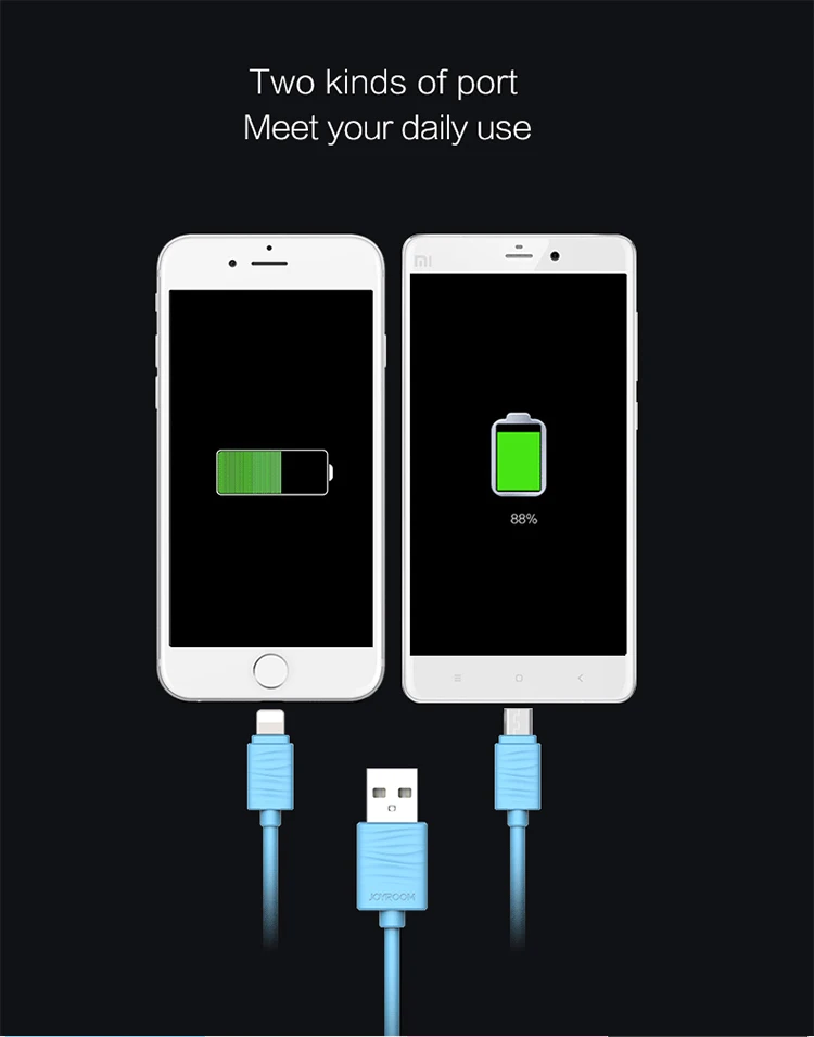 Joyroom Waves Series TPE 2.0A Fast USB Data Sync Charger 8 pin usb Charging Cable for iPhone X 8 8 plus 7 6 5 se - ANKUX.COM