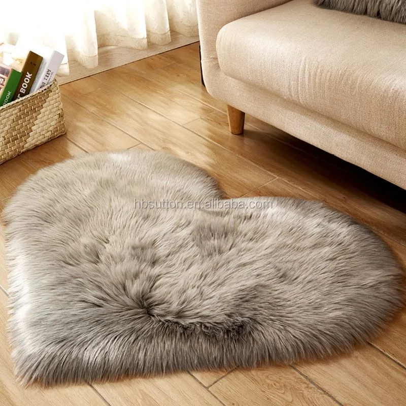 Super Soft Plush Fabric Heart Shaped Faux Sheepskin Rugs And Carpets For Home Living Room Bedroom Buy Faux Fur Rug Faux Fur Sheepskin Rug Faux Fur Rug Carpet Product On Alibaba Com