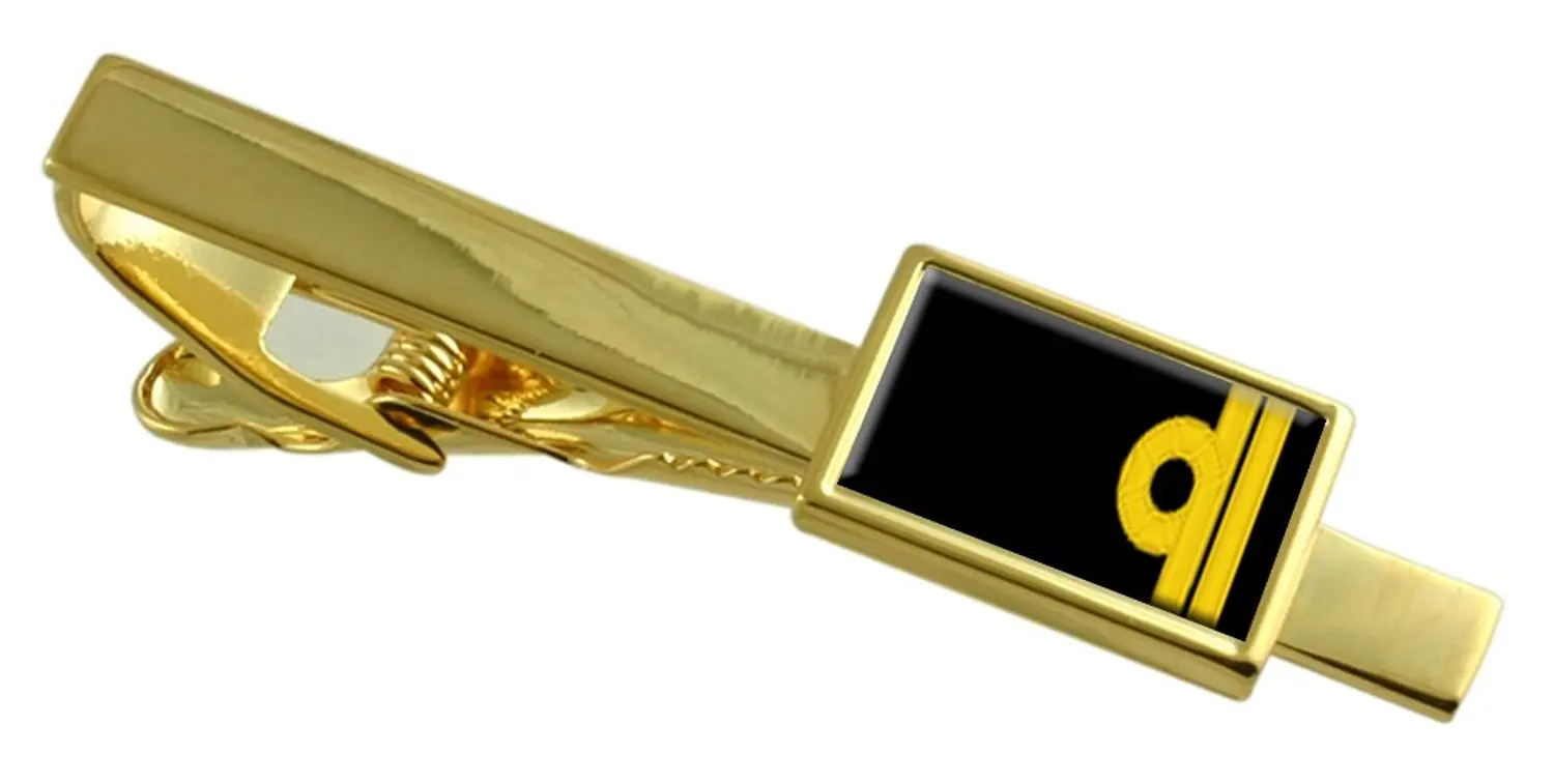 Select Gifts Royal Navy Insignia Rank Sub Lieutenant Tie Clip Engraved Personalised Box