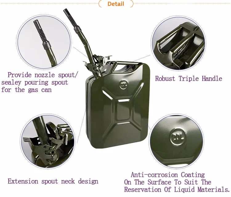 5/ 10/ 20/ 25/ 30 liter stainless steel mini oil jerry can