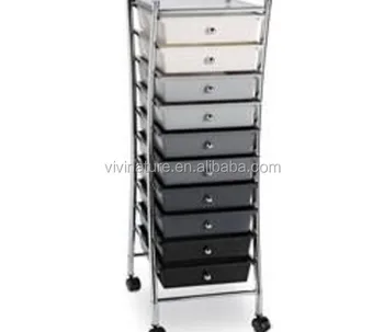 Vivinature 12 Drawer Chrome Studio Organizer Cart View Organizer