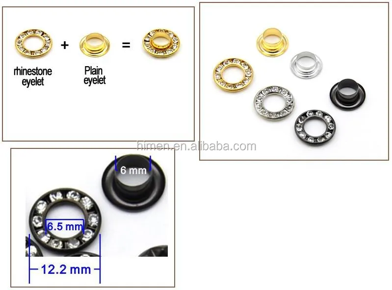 Iron Grommets Eyelets Silver Color 12mm #3