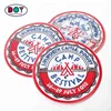 Cheap Custom Club Logo Clothing Appliques Laser Cut Embroidered Patches with Iron on Backing