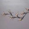 Lighted Christmas Garland, 6 ft., Brown Wrapped, 60 Warm White LEDs, Battery Op.