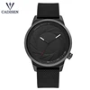 New style mens Stainless steel Band or silicone band Cadisen japan movement quartz black watches