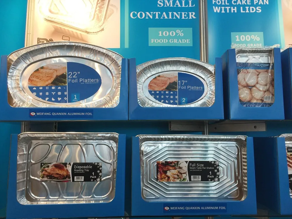 Full size shallow aluminum table pan