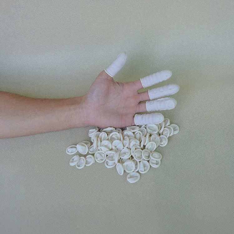 Disposable Finger Cots 100 Pure Latex White Color Finger Cots