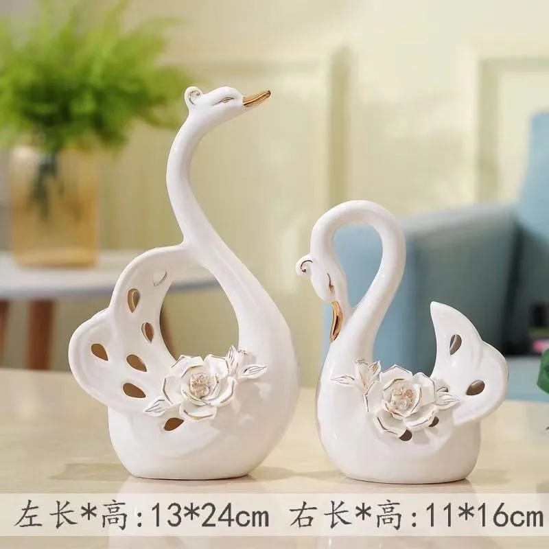 Oem Ceramic Swan China Home Decor Wholesale,Showpieces For Home ...