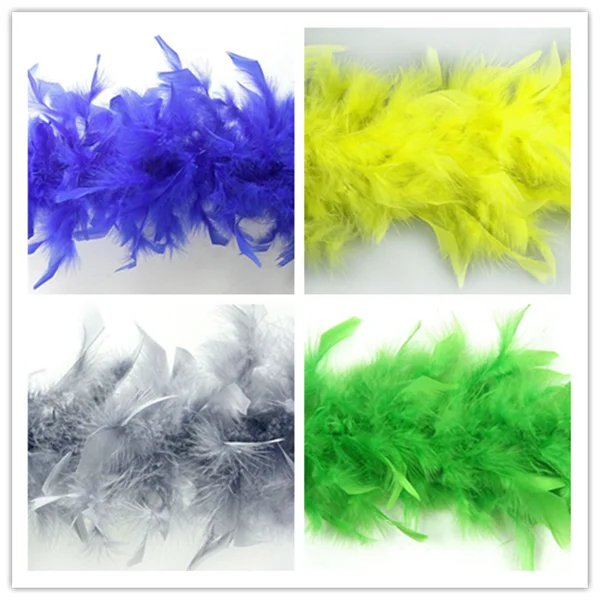 Wholesale Top Quality Chandelle Boa Beautiful Color Turkey Feather Boas
