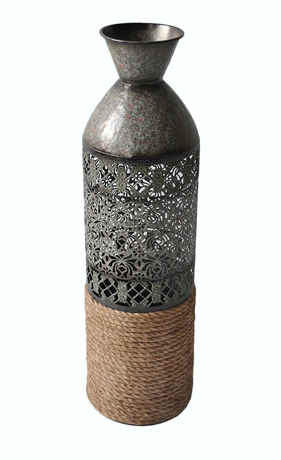 Metal Vases Find Deals On Line At Alibaba Get Quotations Cheung S Rattan Fp 4104a 24 Metal Vase With See Through Design On Top And