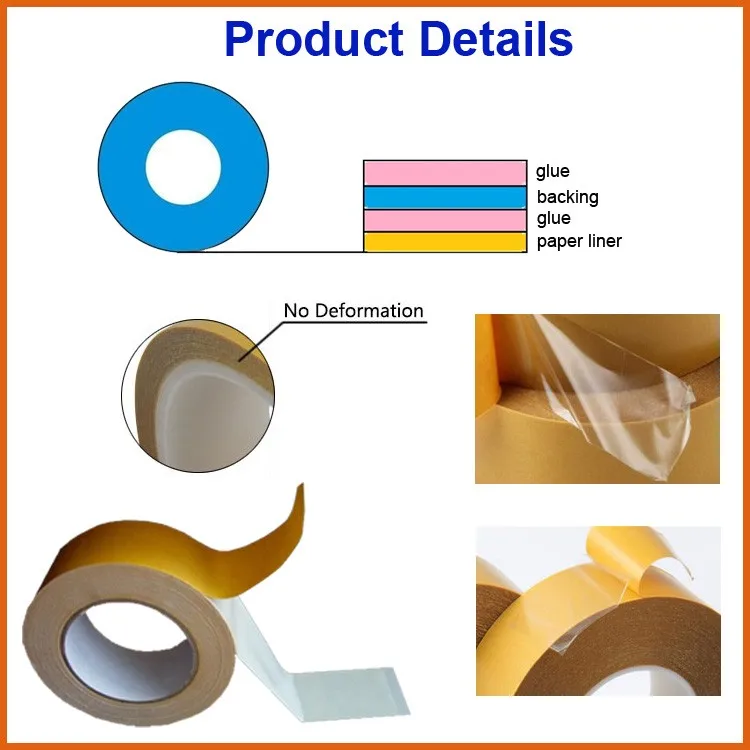 Double Sided Opp Tape With White Release Paper Liner Buy Double Sided