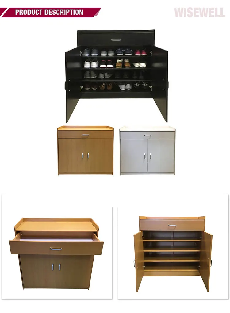 Custom made best solid wood shoe rack storage cabinet furniture