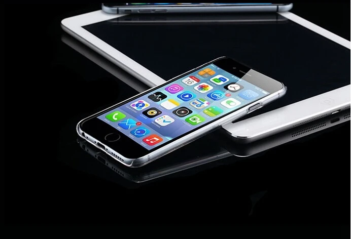 Transparent clear pc case for iphone 6s hard back cover case