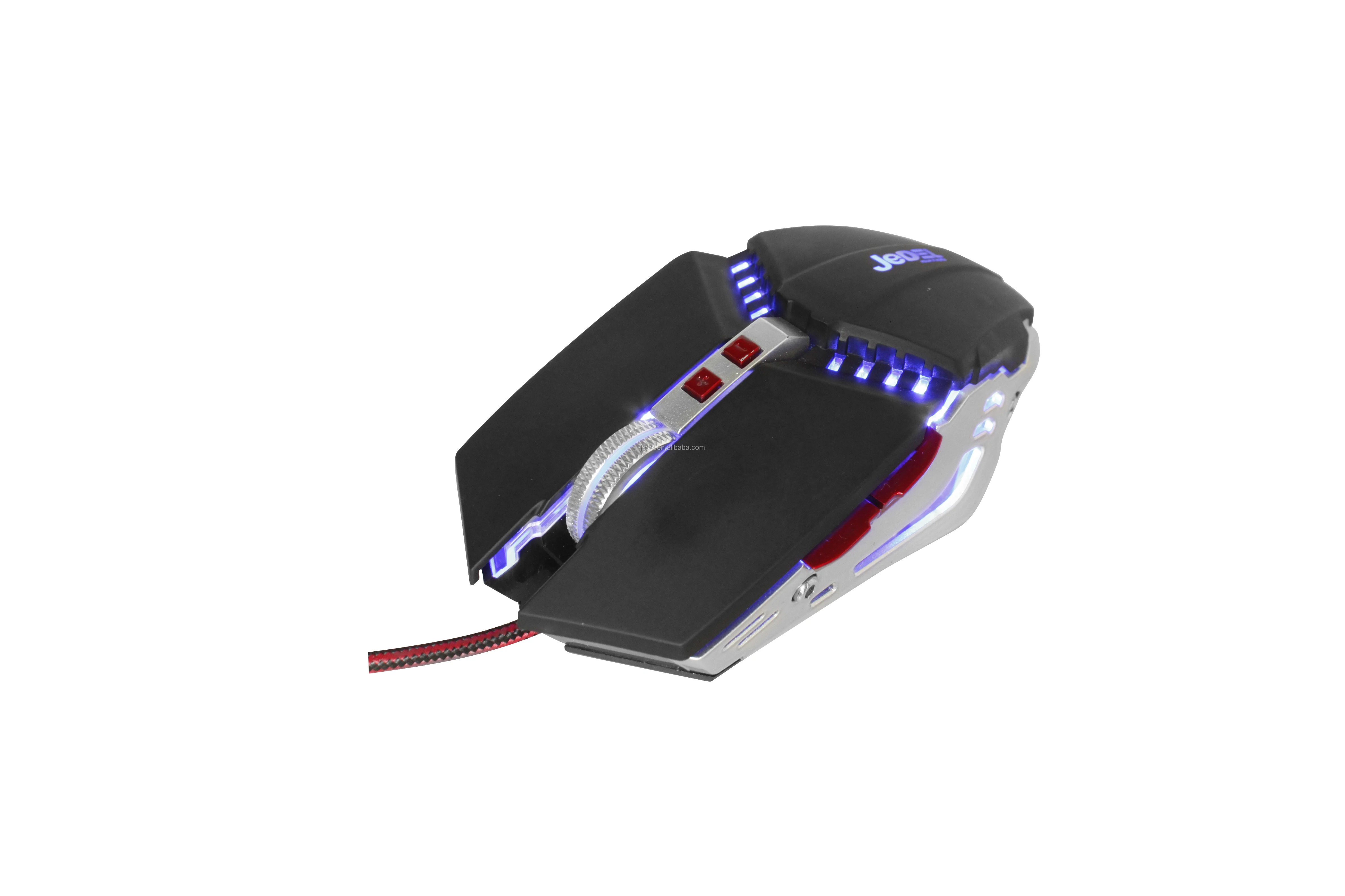 2019 new design  model LED light fashional wired gaming mouse  high quality  8D mouse  Jedel gaming mouse