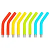 BPA Free FDA Approved Silicone Elbows Straw Tips Covers for Smoothie Drinking Straws