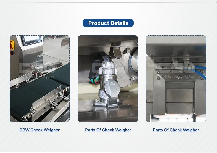 Automatic stainless Steel Check weigher, Weight checking and sorting machine, Check Scale for packaging system