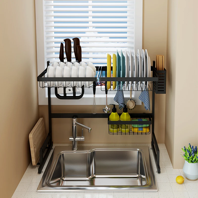 Dish Drying Rack Over Sink Display Stand Drainer Stainless Steel