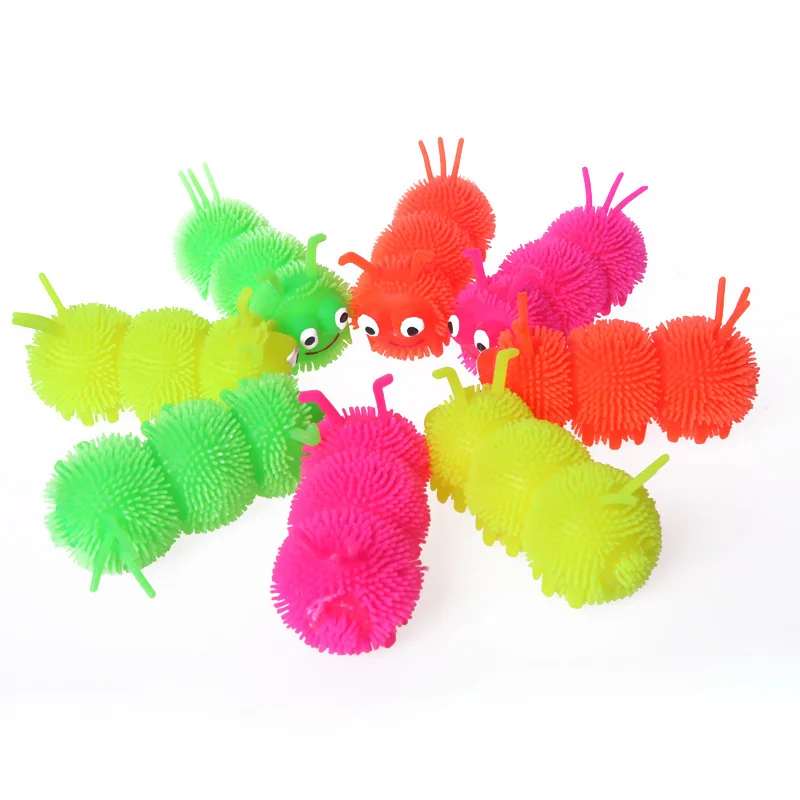 Led Flashing Funny Puffer Caterpillar Animal /novelty Puffer Ball - Buy ...