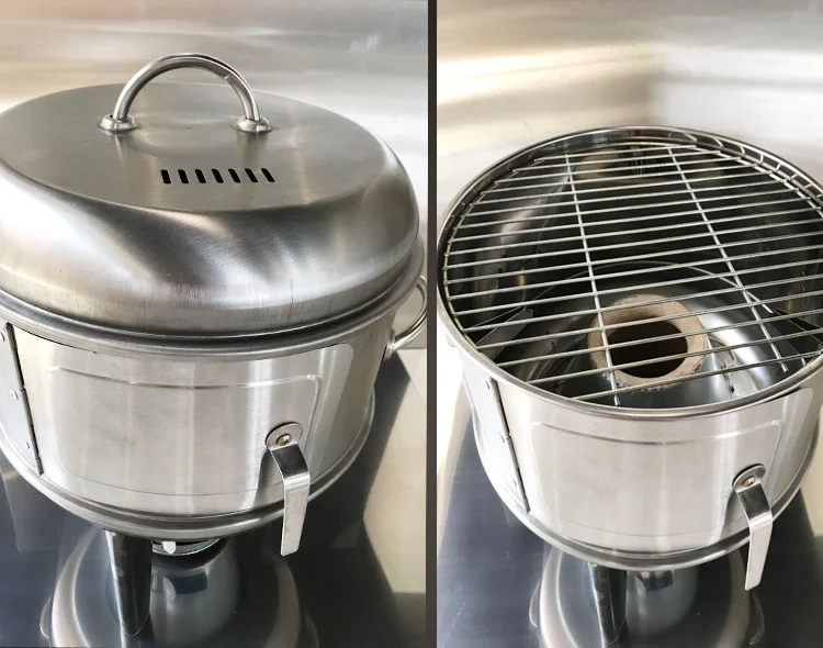 Bbq Barbecue Equipment Stainless Steel Smoker Charcoal Fire Bbq Grill