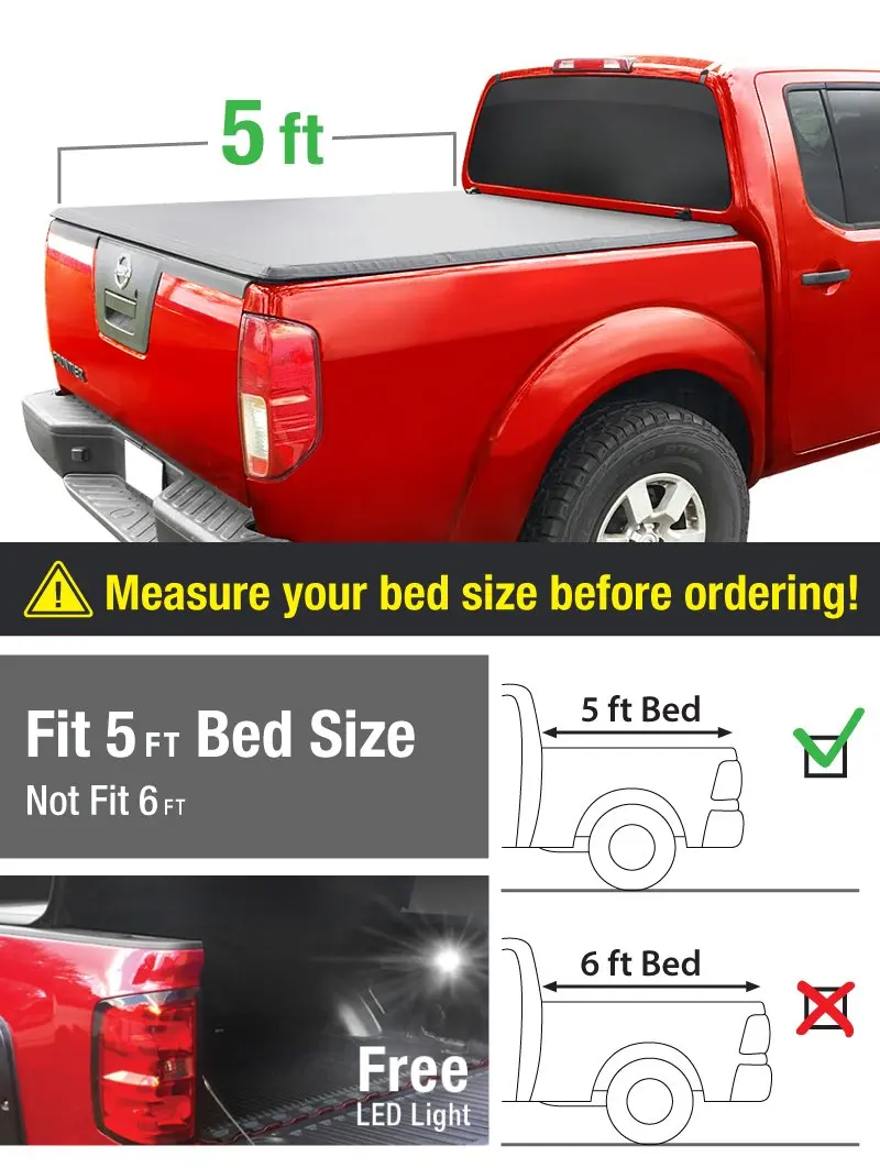 Buy Premium Tri Fold Truck Bed Tonneau Cover 2005 2018 Nissan Frontier 2009 2014 Suzuki Equator Fleetside 5 Bed For Models With Or Without The Utili Track System In Cheap Price On Alibaba Com