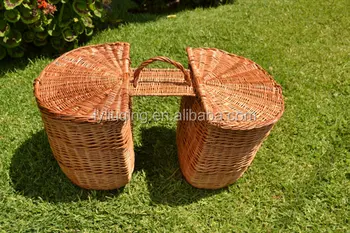 wicker rear bike basket