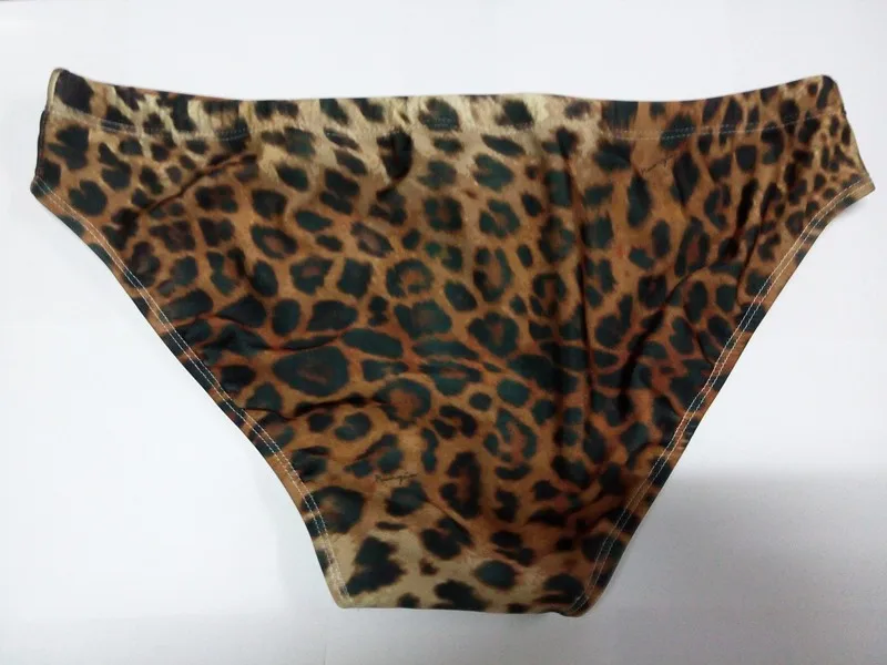 Men's Leopard Transfer Printed Swim Briefs Beach Briefs - Buy Swimming ...