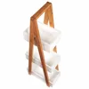 High quality Ceramic & Bamboo Bathroom Storage Shelves for Towels, Soap, Candles, Tissues factory BSCI
