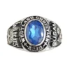 Cheap price wholesale girls 925 sterling silver class rings with customized design
