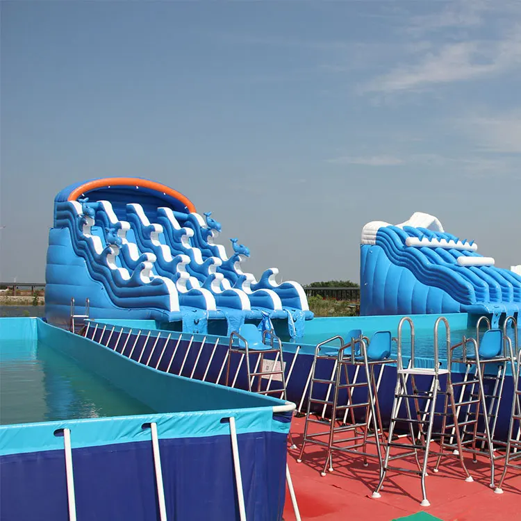 Indoor Pool Kids Air Water Slide For Rent & Home Use / Aqua Sport Park