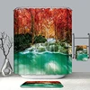 Cheap Natural Landscape Shower Curtain With Weights, Products Supply Design Your Own Shower Curtain Waterproof/