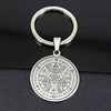 High Quality Seals of The Seven Archangels Pendant Silver Stainless Steel Key of Solomon Keychain YP6721