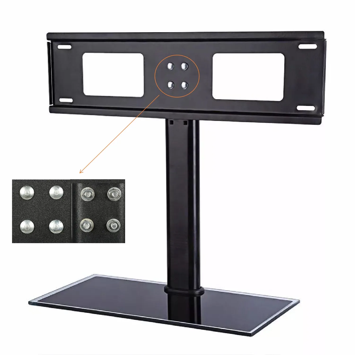 Lcd Tv Base Stand Bracket Desktop Tv Bracket With Glass Base 3255 Inch