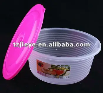 Kitchen Round Plastic Food Storage Container With Lid 3000ml